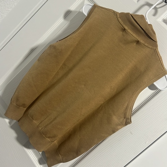 Silk blend short sleeve turtleneck top, size L - Picture 6 of 6